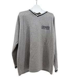 Vintage Chaps Ralph Lauren V-Neck Pullover Raglan Ribbed Size Large